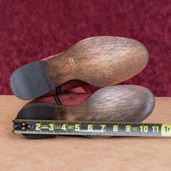 Jeffrey Campbell Ibiza Riding Boots Burgundy Suede Vintage Y2K Womens Sz 10.5 - Picture 5 of 10